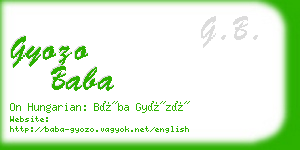gyozo baba business card